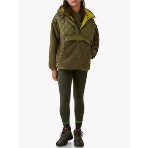 Bass Outdoor Women’s Mixed Media Ripstop Sherpa‎ Hooded Jacket Military Olive XL